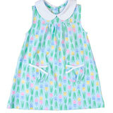 Florence Eiseman Printed Knit Tulip Pocket Dress