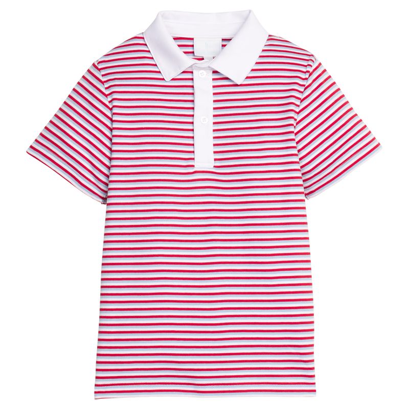 Little English Short Sleeve Polo - Americana Stripe