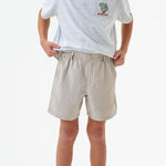 Burlebo Youth Everyday Short- Light Khaki With Old Glory Pocket