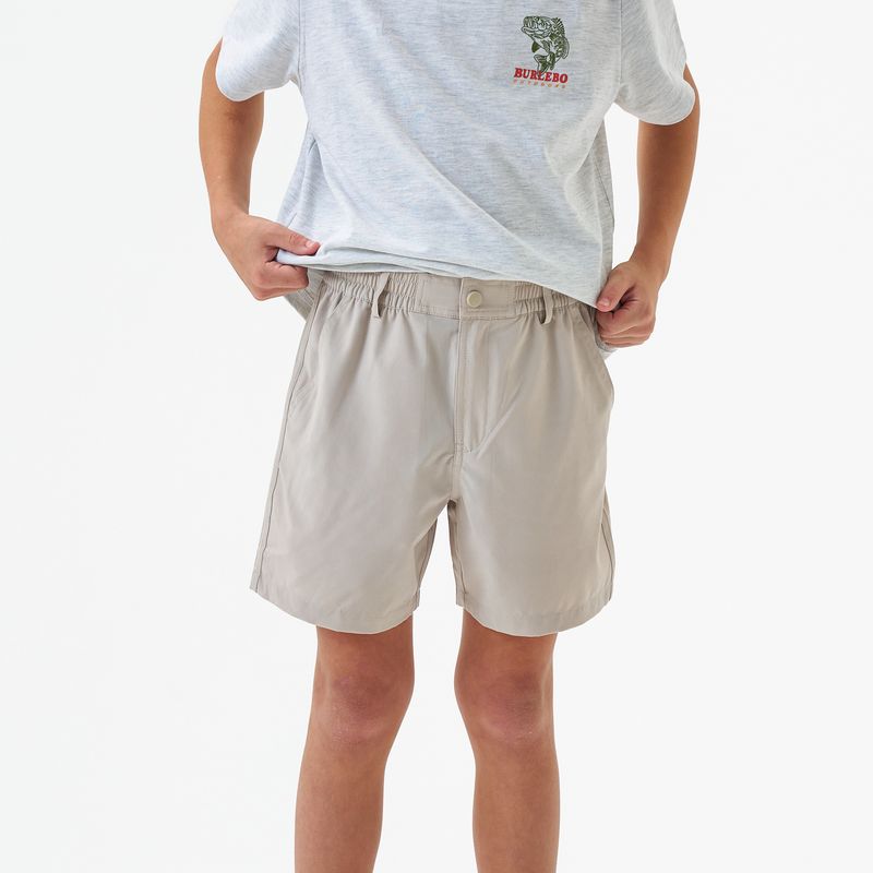 Burlebo Youth Everyday Short- Light Khaki With Old Glory Pocket