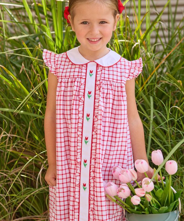 Ruffled Sally Dress- Tulip Valley