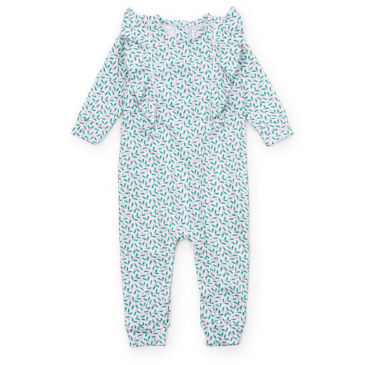 Lila and Hayes Evelyn Girls' Romper - Holly Holiday