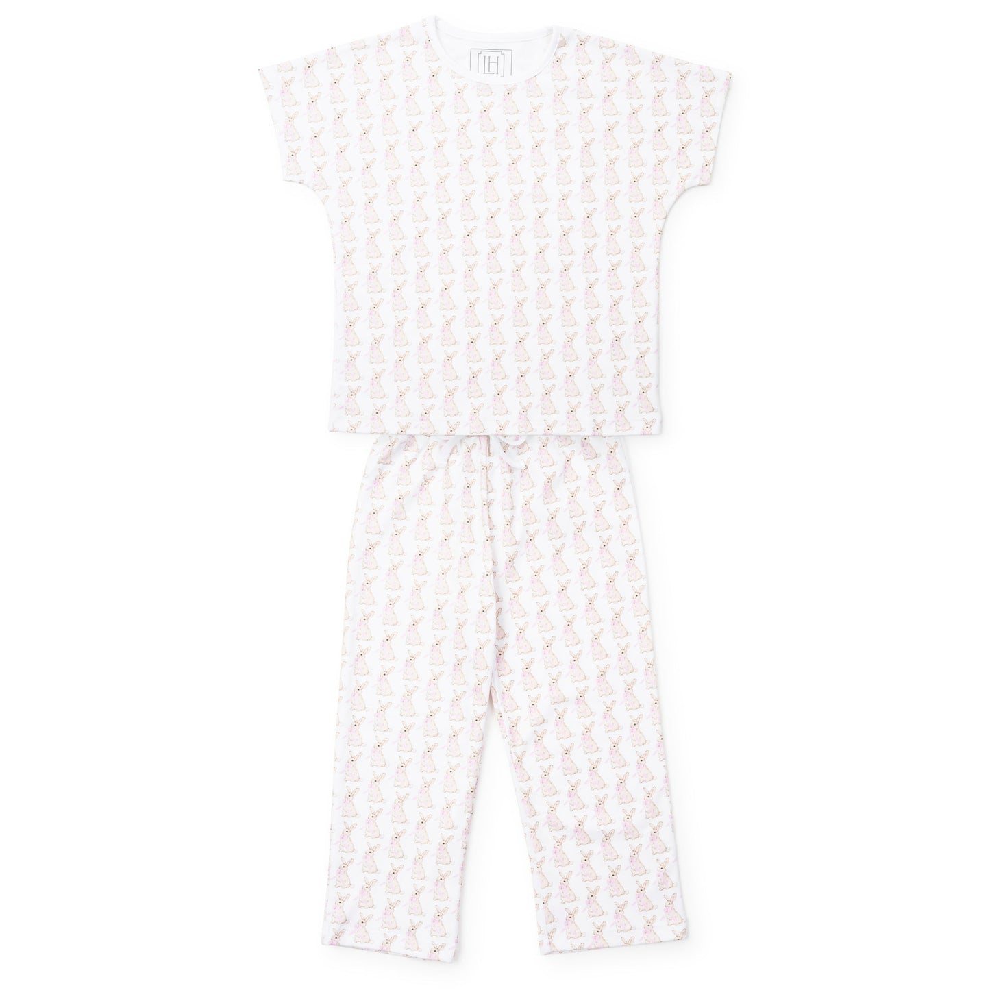 Merrick Girls' Pant Set - Easter Bunnies Pink