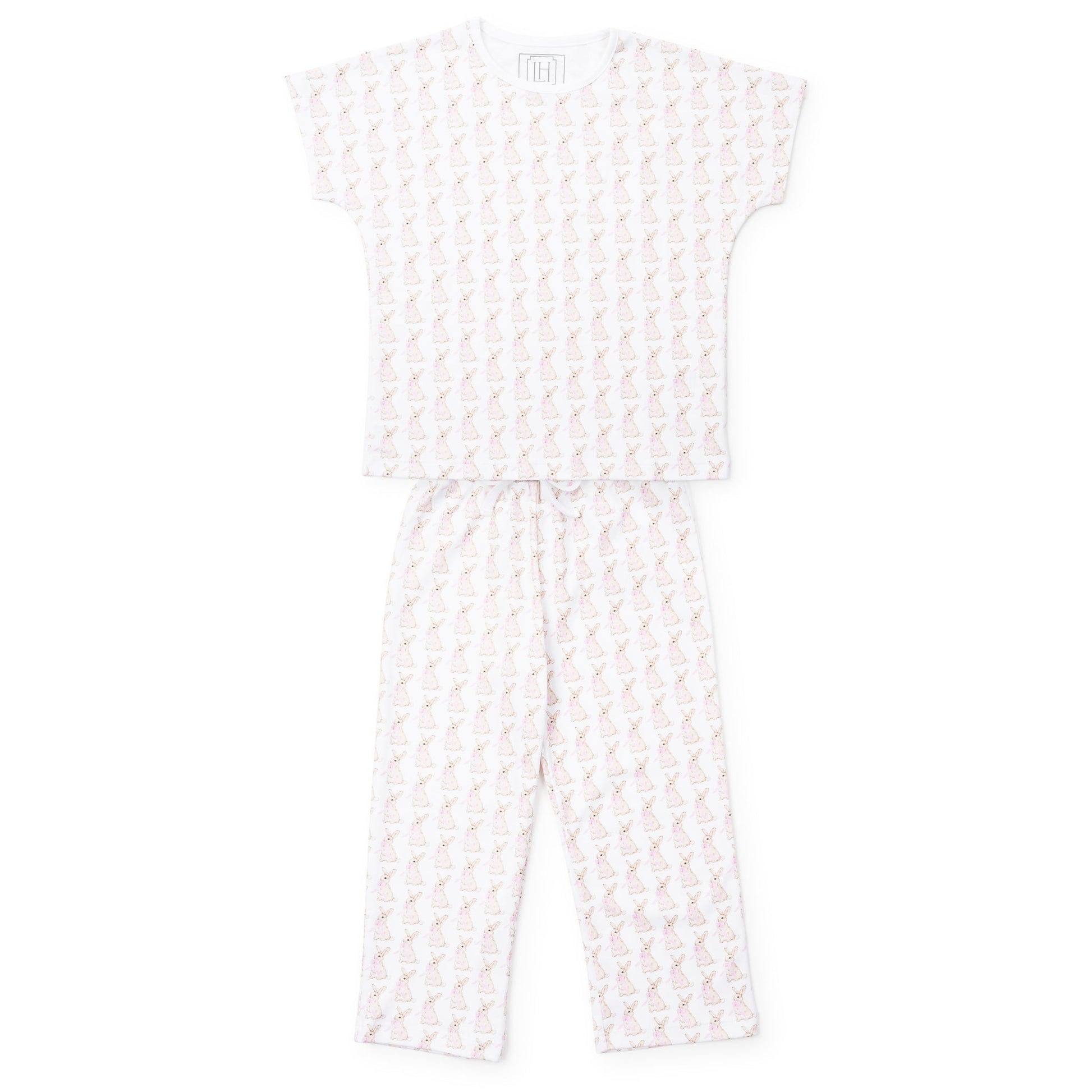 Merrick Girls' Pant Set - Easter Bunnies Pink