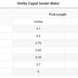 Baby Shelby Caged Sandal- White
