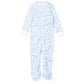 Lila and Hayes Parker Boys' Pima Cotton Zipper Pajama - Confetti Hearts Blue
