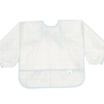 Apple of My Isla Blue and Green Windowpane Cover Everything Bib