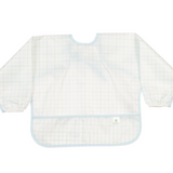 Apple of My Isla Blue and Green Windowpane Cover Everything Bib