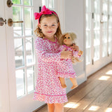 Carlin Girls' Dress - Confetti Hearts Pink