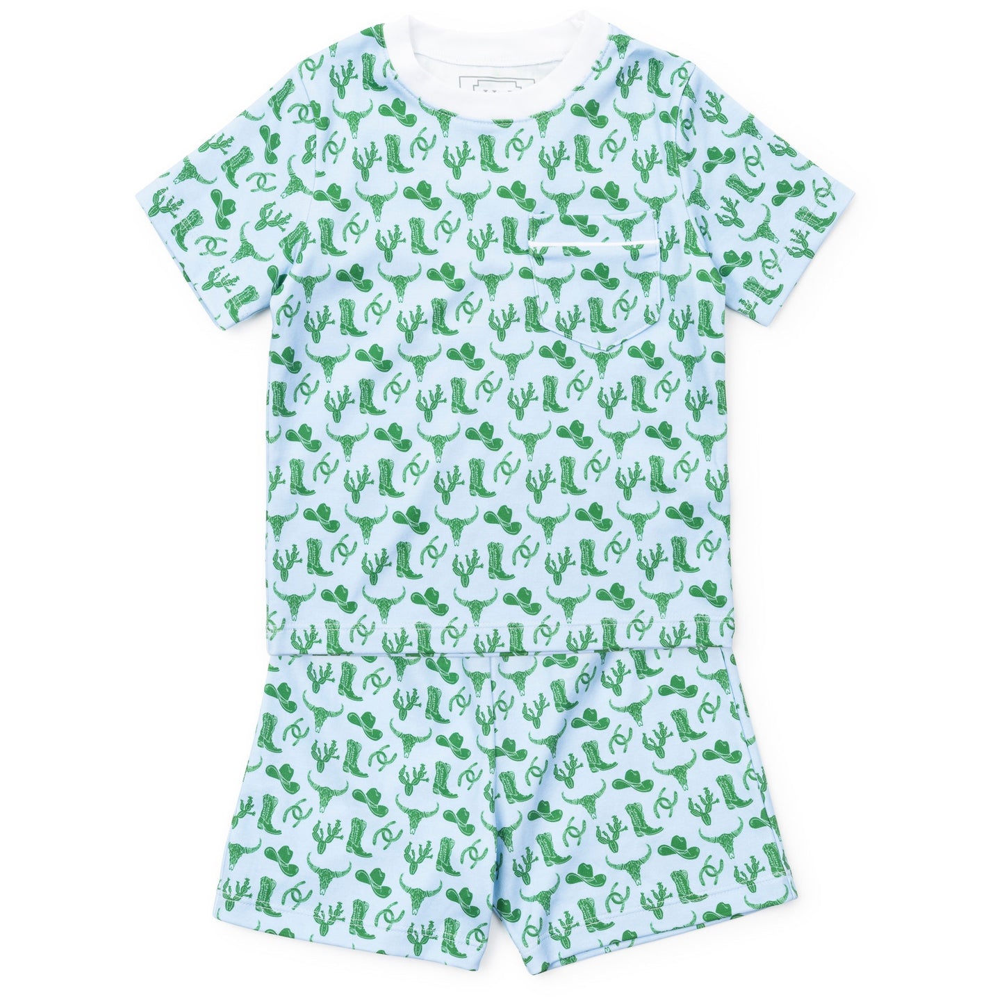 Charles Boys' Short Set - Wild West Blue