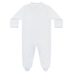 Nellapima Milano Baby Footie - Blue Picot Trim