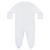 Nellapima Milano Baby Footie - Blue Picot Trim