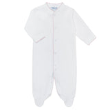 Nellapima Milano Baby Footie - Pink Picot Trim