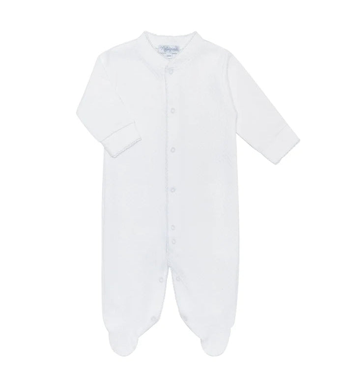 Nellapima Milano Baby Footie - White Picot Trim