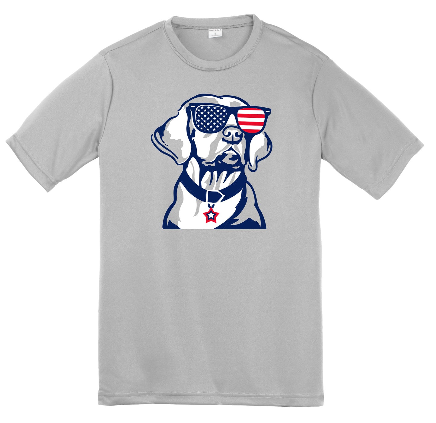 Lab Dog USA Tee- Gray Drift