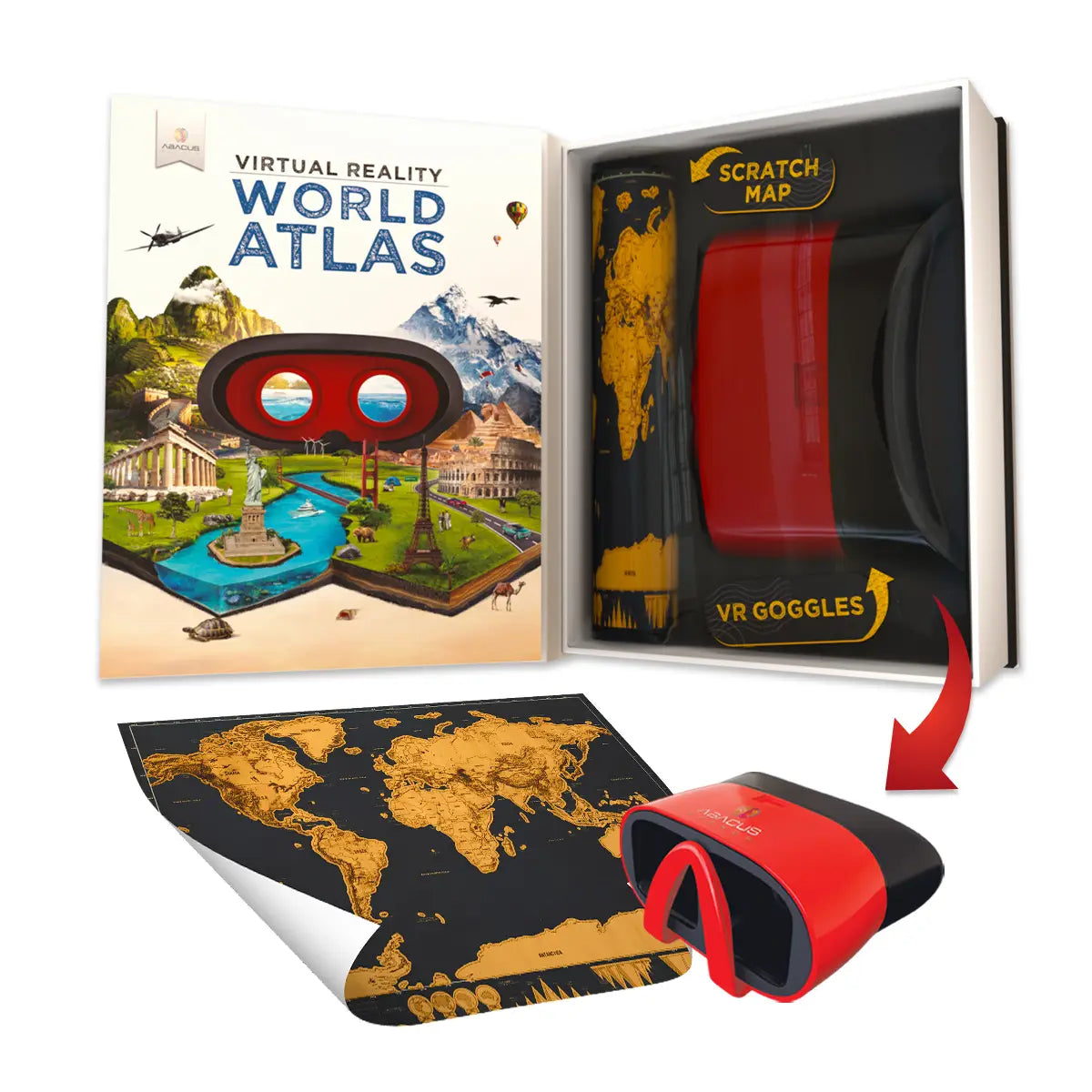 Deluxe Virtual Reality Gift Set- World Atlas!