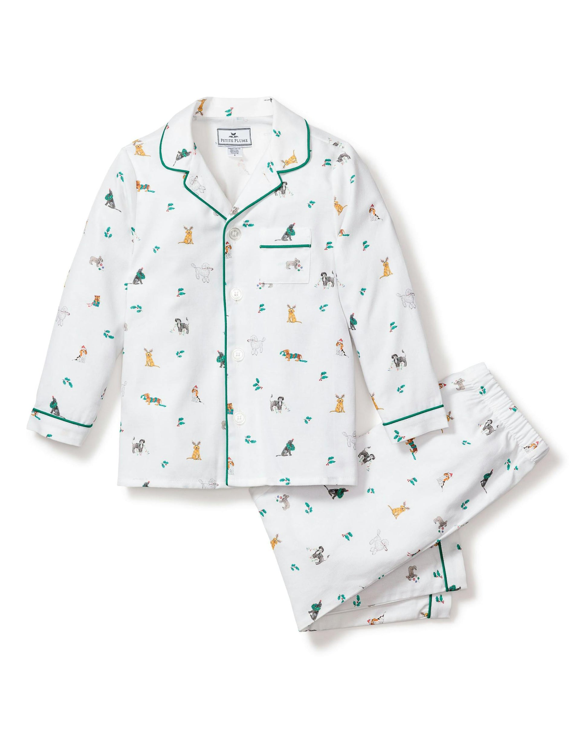 Petite Plume Jingle Paws Pajama Set