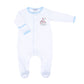 Magnolia Baby Vintage Rodeo Embroidered Footie- Blue