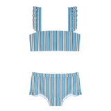 Minnow Girls Isla Blue Stripe Bandeau Bikini