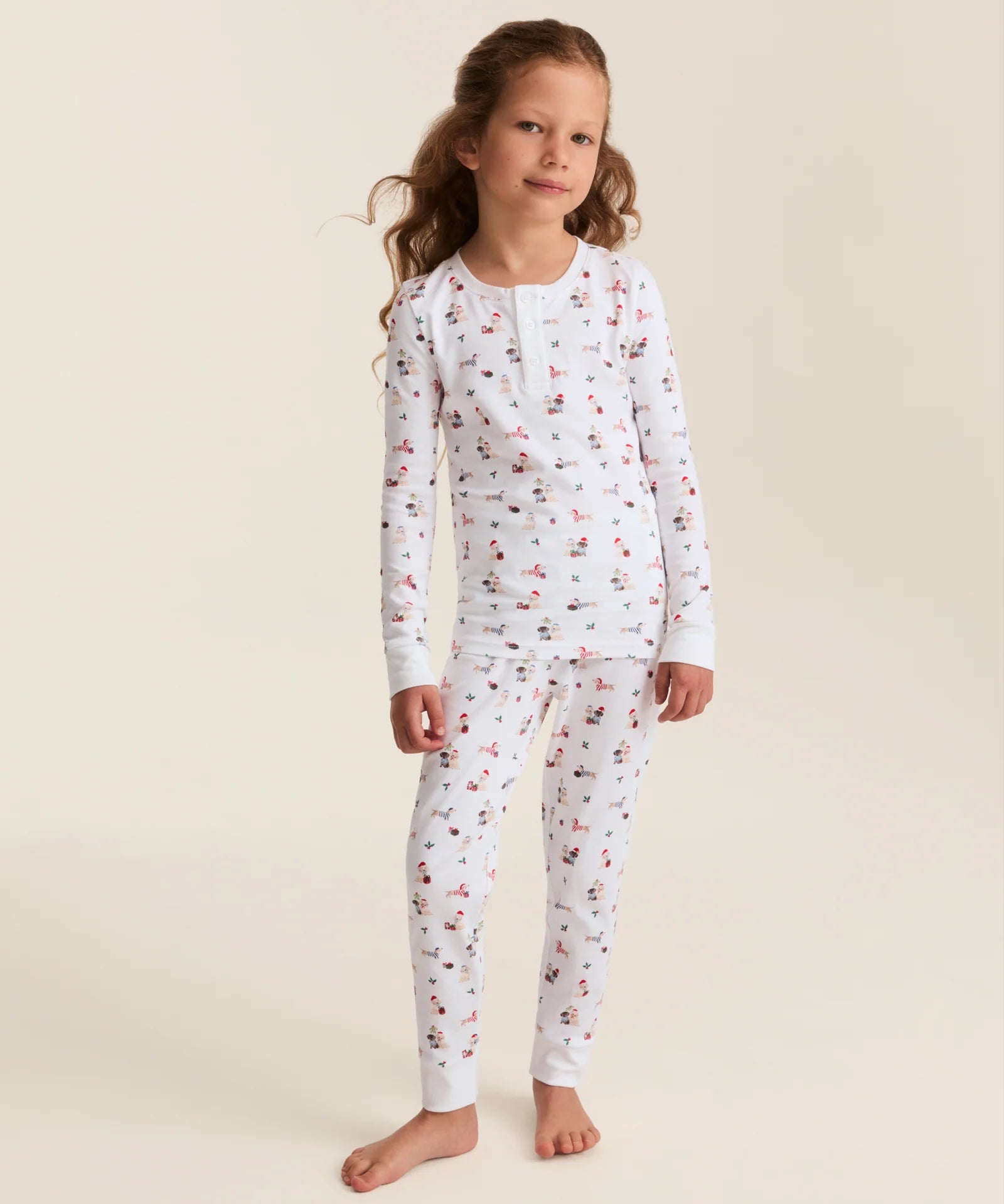 Petite Plume Woof de Noël Snug Fit Pajamas
