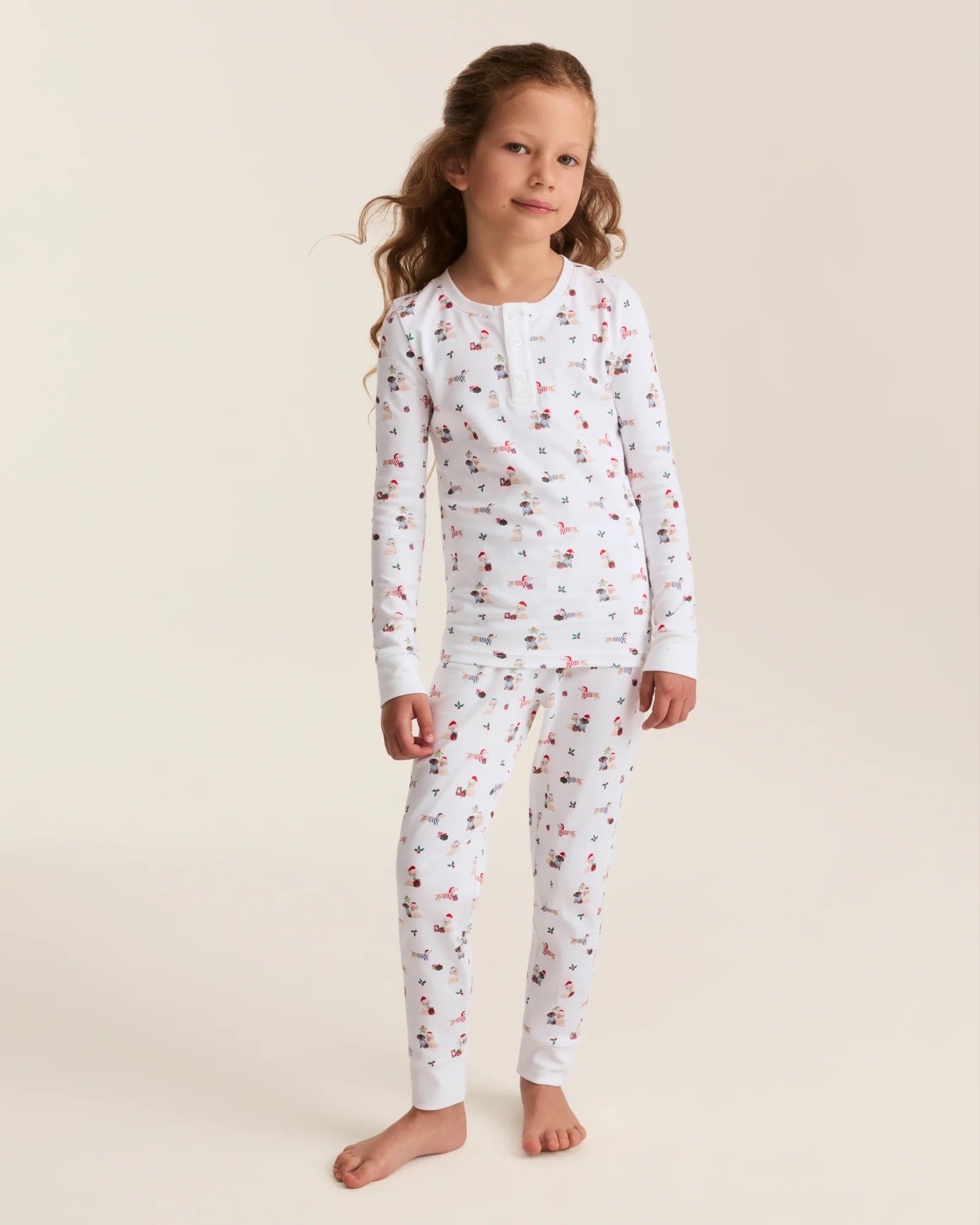 Petite Plume Woof de Noël Snug Fit Pajamas