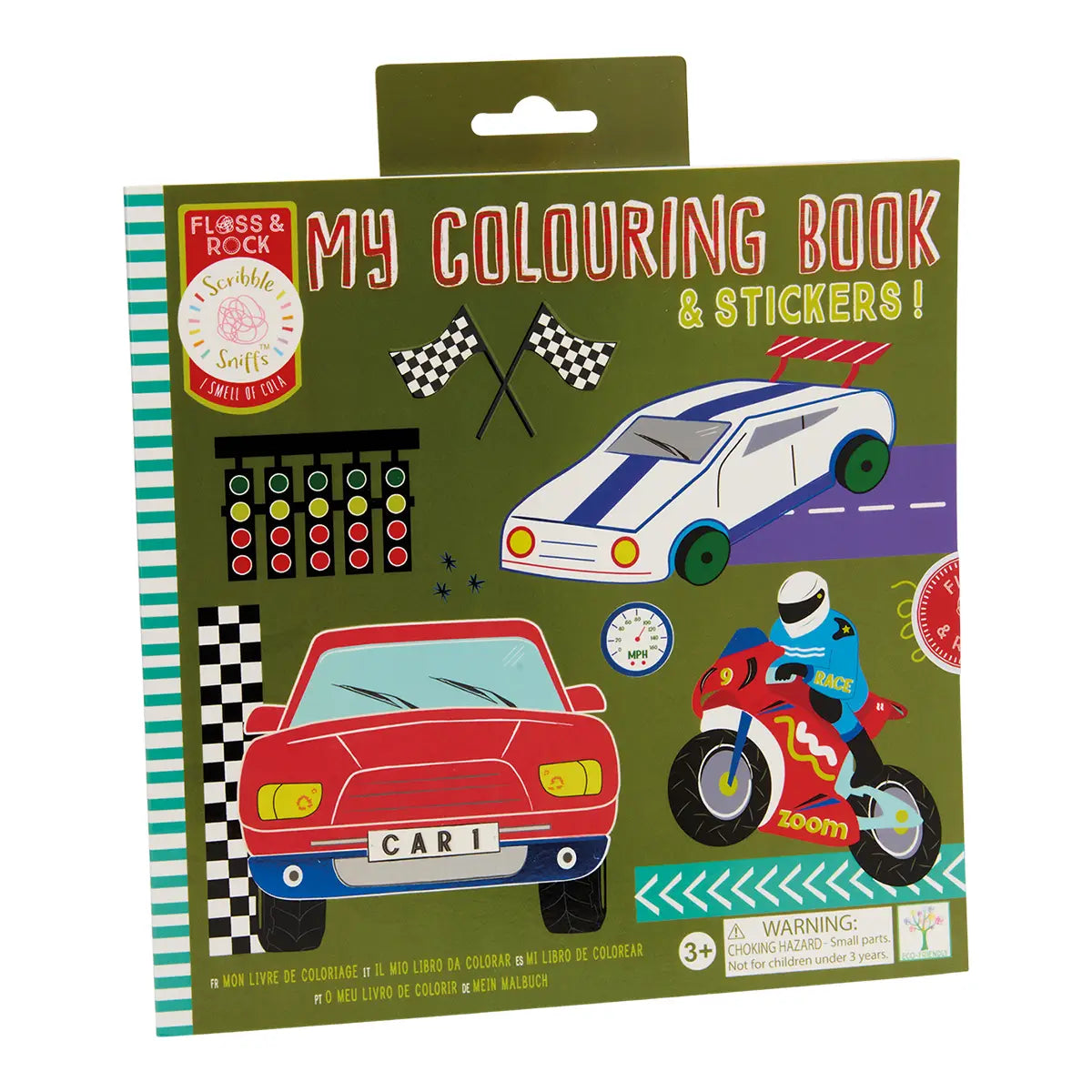 Floss & Rock Scribble Sniffs My Coloring Book- Cars