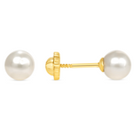 LeMel Pearl Stud Earrings 14K