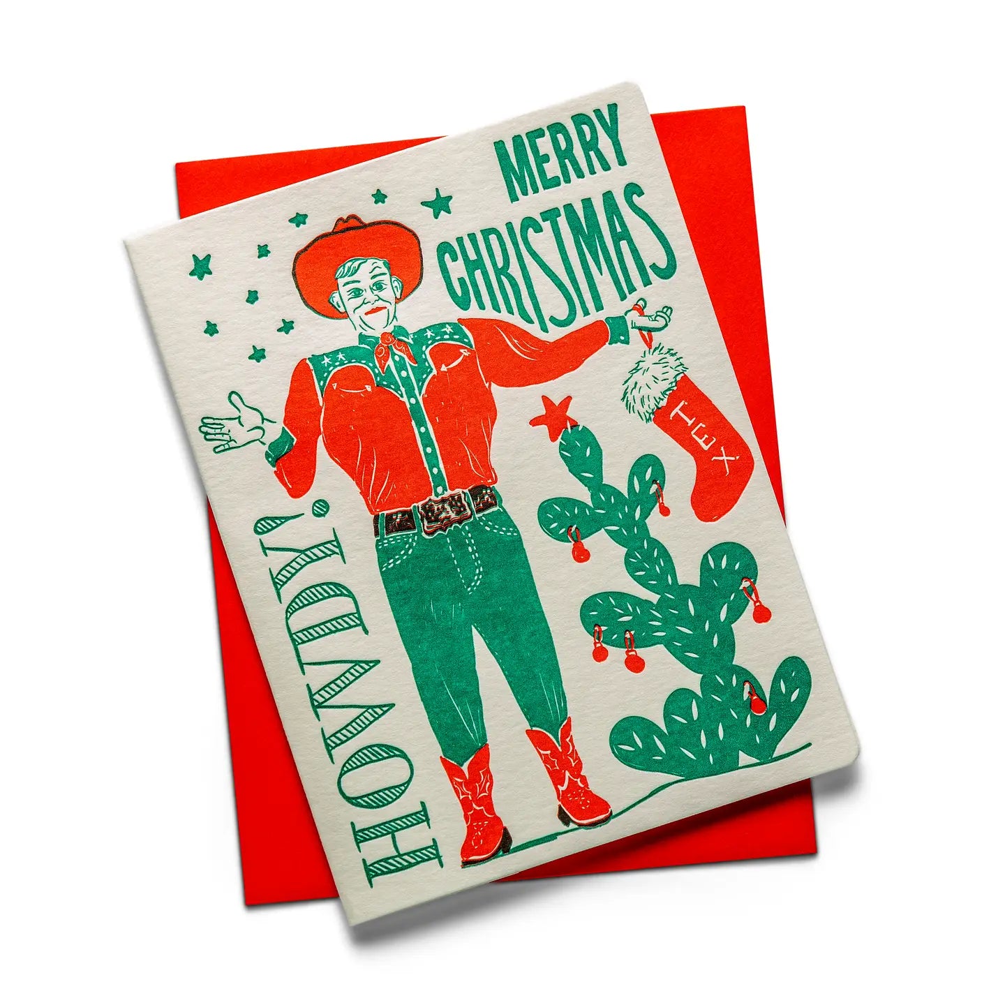Letterpress Big Tex Holiday Greeting Card