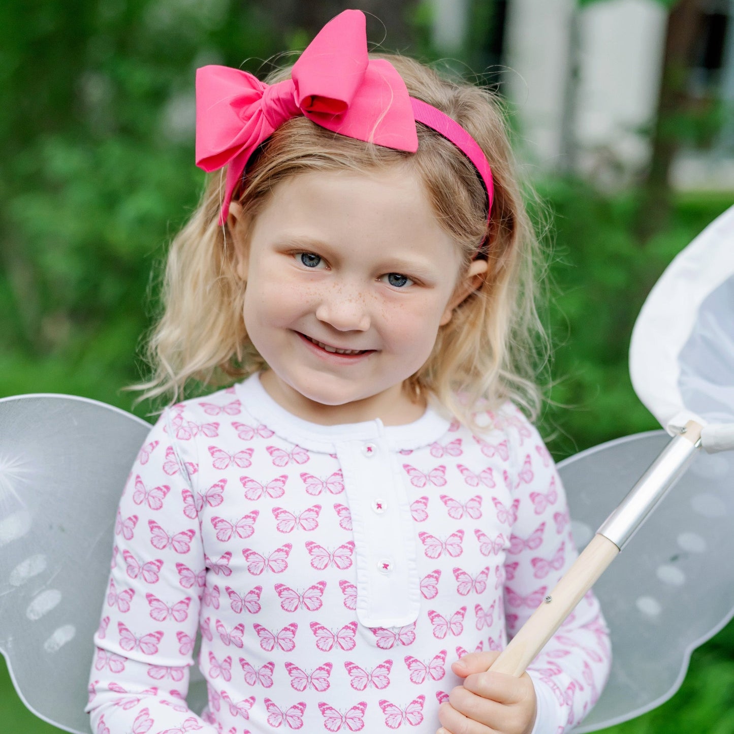 Alden Girls' Pima Cotton Pajama Pant Set - Cartie Butterflies