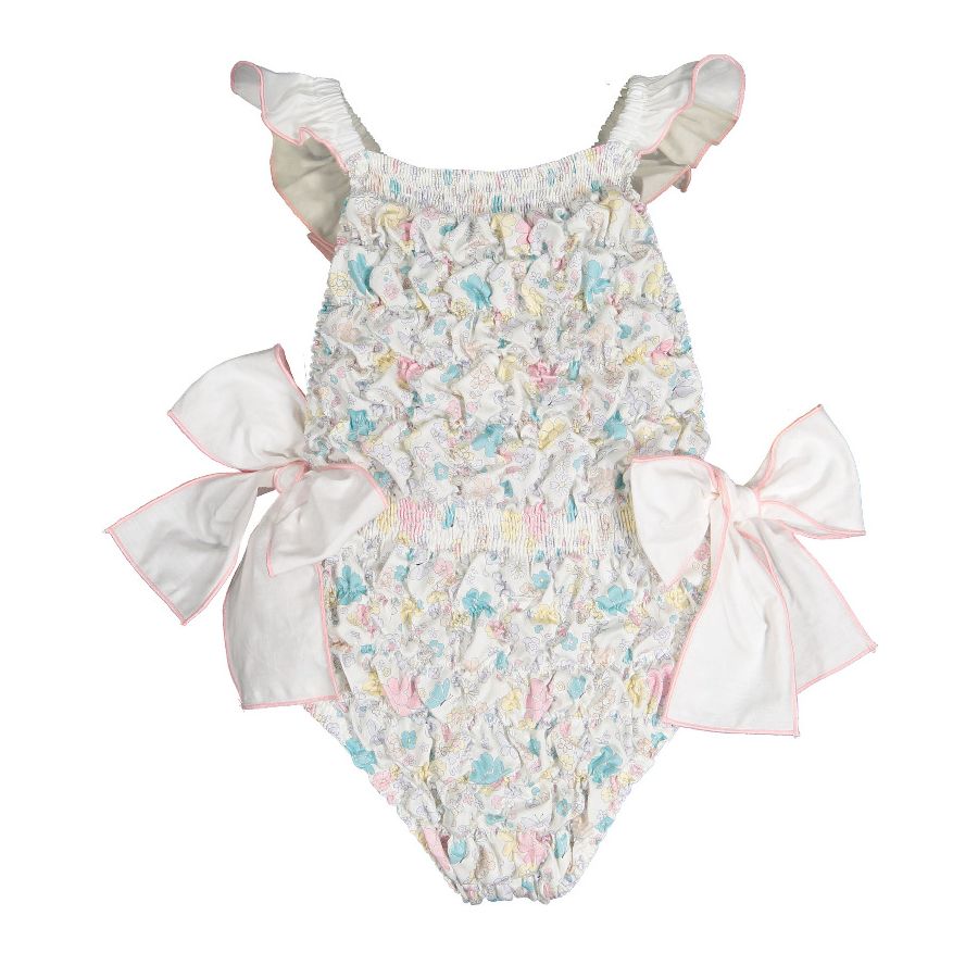 Sal and Pimenta Butterflies Cotton Frilled Swimsuit