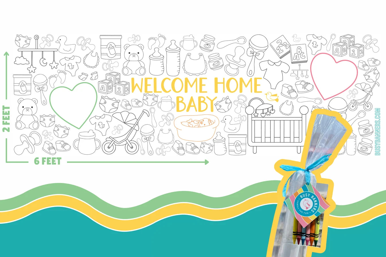 Busy Banners Welcome Home Baby