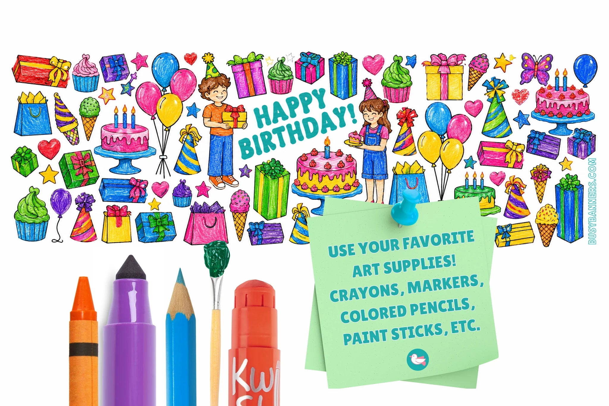 Busy Banners Happy Birthday