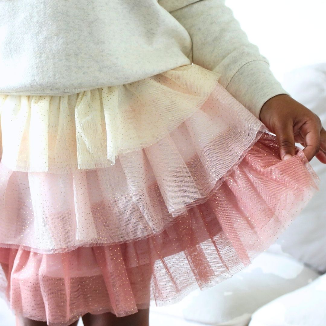 Sweet Wink Boho Blush Petal Tutu