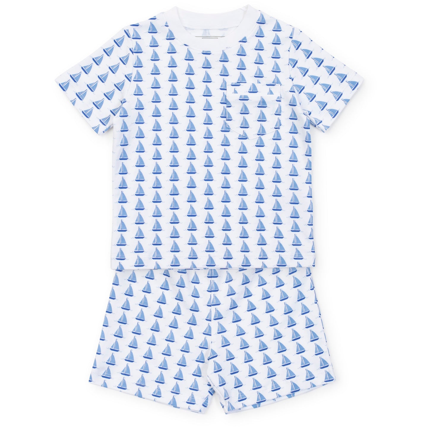 Lila and Hayes  Charles Boys' Short Set - Sailing Away