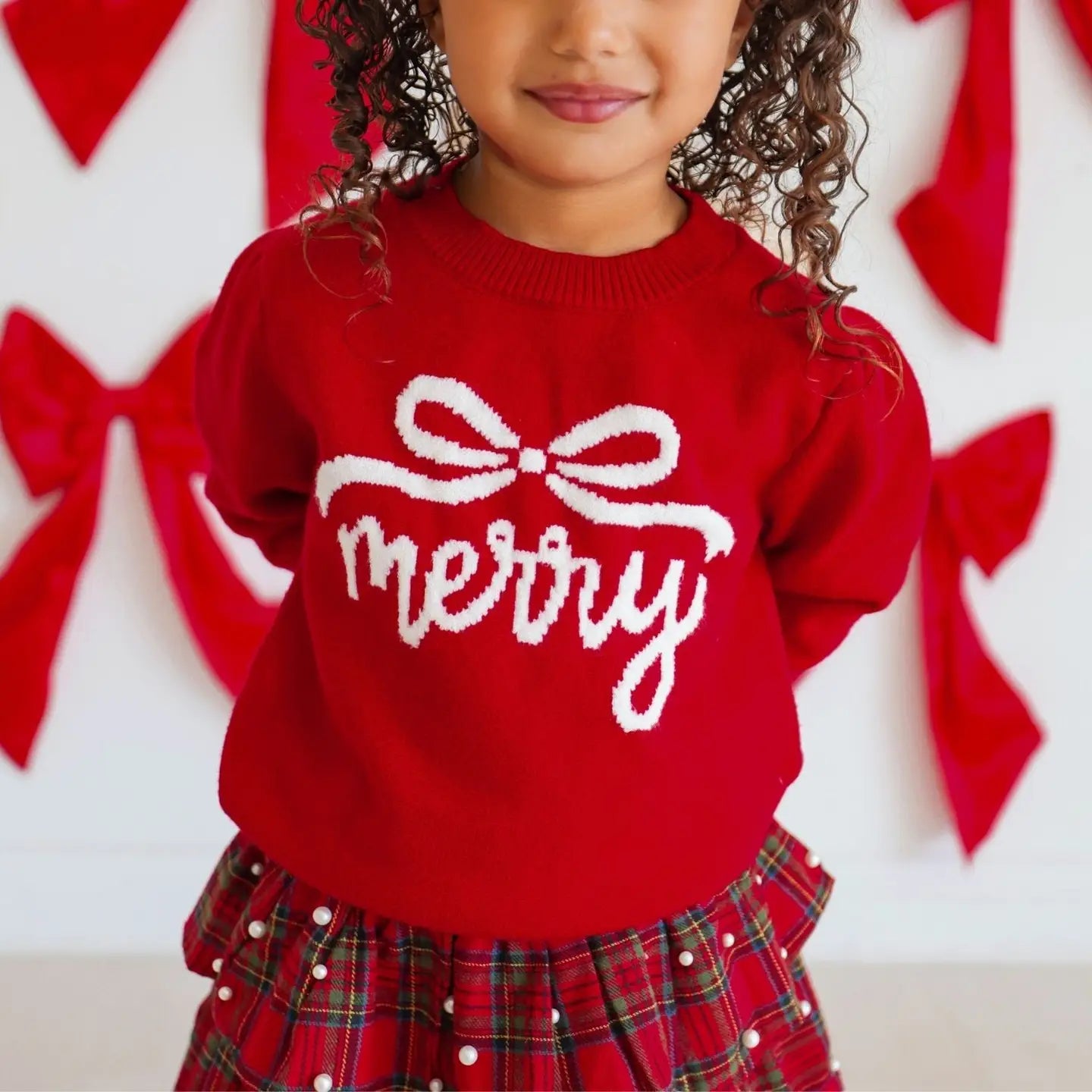 Sweet Wink Merry Bow Christmas Sweater