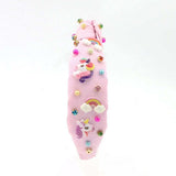 Poppyland Over the Rainbow Knot Headband- Pink