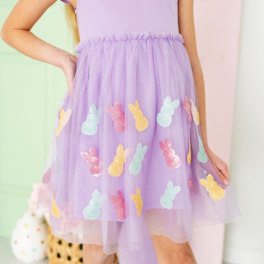 Sweet Wink Easter Peeps Flutter Sleeve Tutu Dress