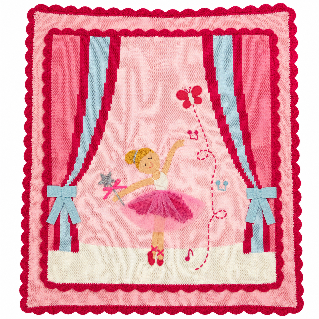 Tip Toe Ballerina Baby Blanket made by Art Walk 