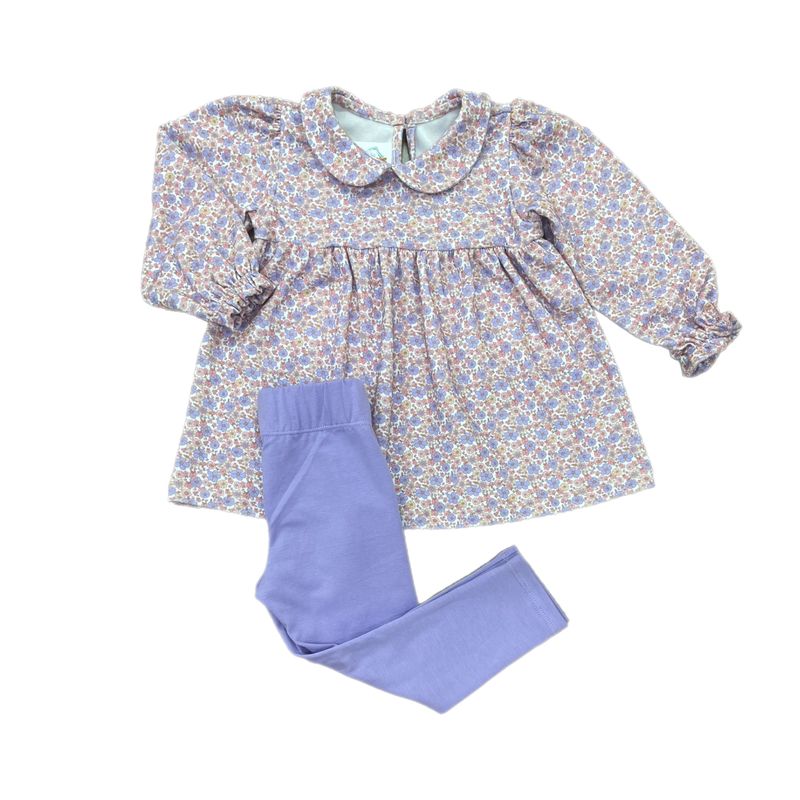 Love George Purple Floral Knit Legging Set