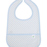Apple of My Isla The Wipe It Bib- Blue Gingham