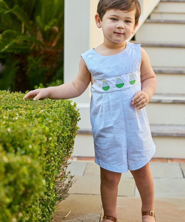 Vintage Romper - Sailboats