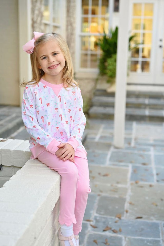 James and Lottie Bows and Holly Sweatshirt and Legging Set
