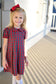 Red Christmas Plaid Paige Pleat Dress