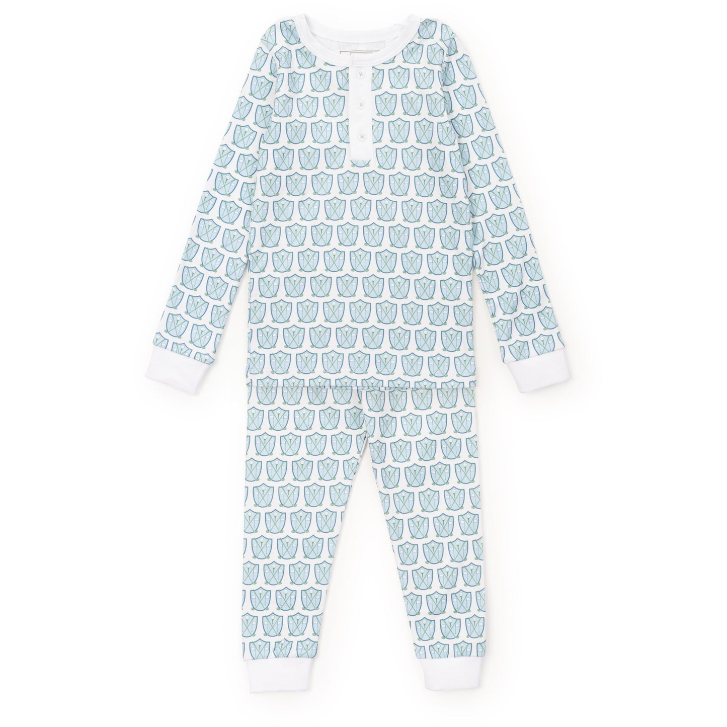 Lila and Hayes Jack Boys' Pajama Pant Set - Golf Crest Blue