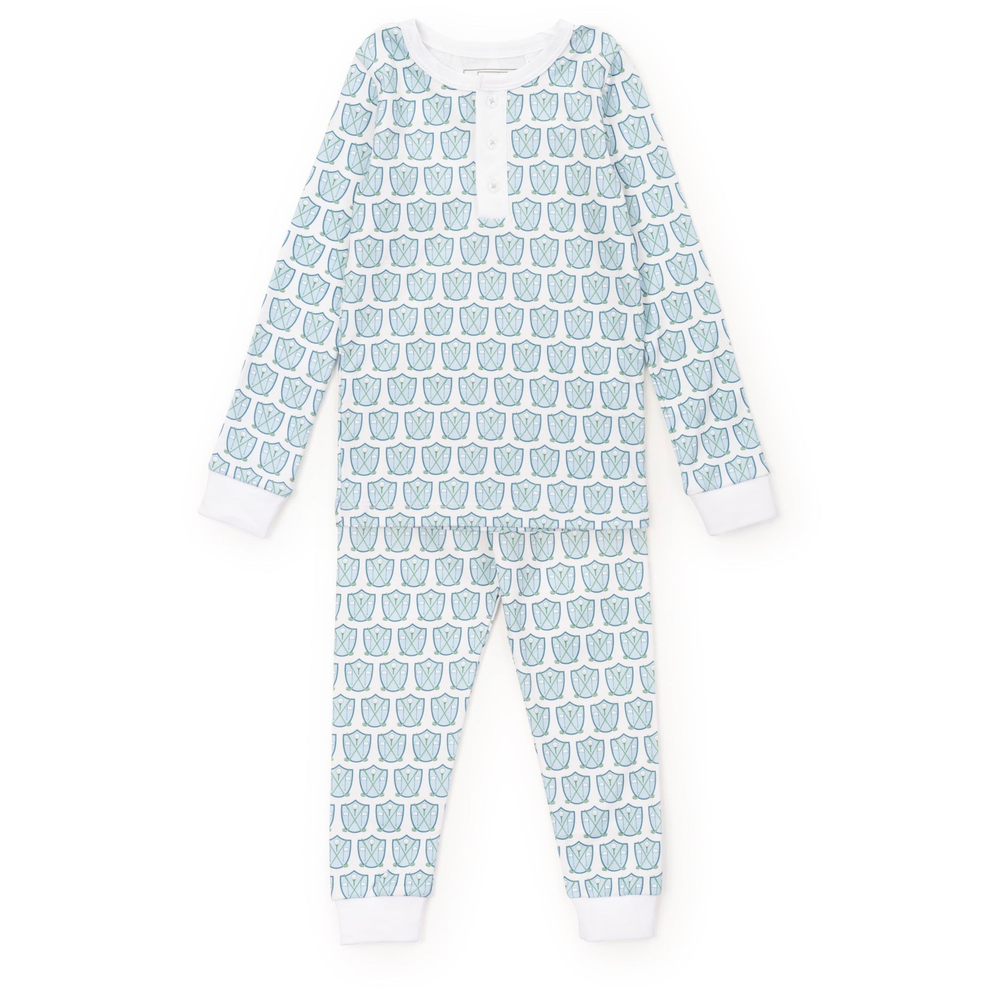 Lila and Hayes Jack Boys' Pajama Pant Set - Golf Crest Blue