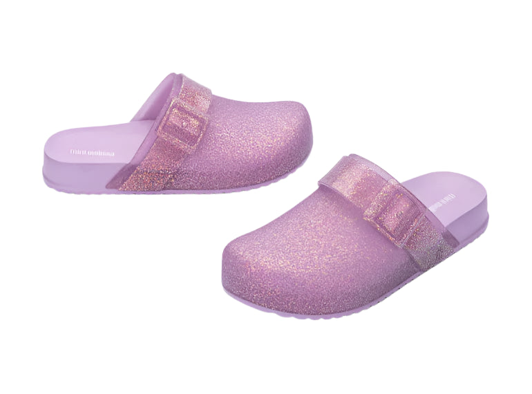 Mini Melissa Cozy Clog- Glitter Lilac