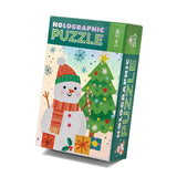 Crocodile Creek 50 Piece Holographic Puzzle- Snowman