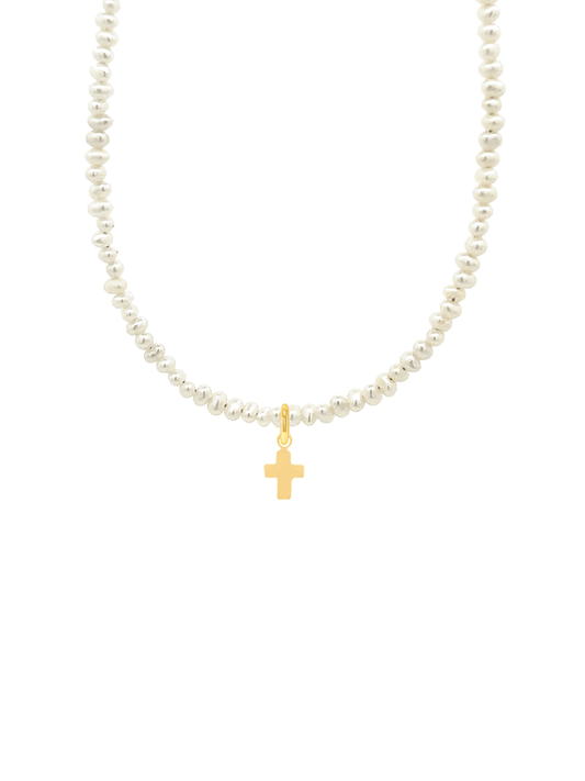 Pearl Cross Necklace