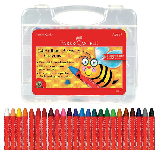 Faber-Castell 24 Brilliant Beeswax Crayons