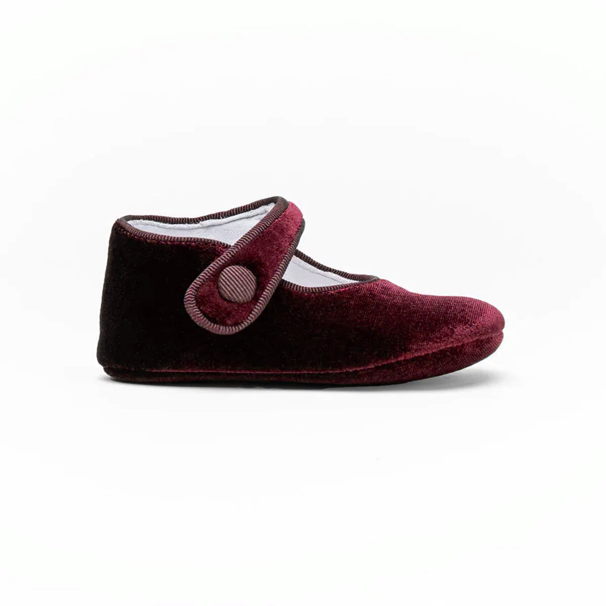 Children Chic My-First Velvet Mary Janes in Burgundy